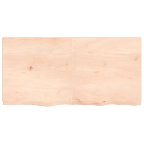 Bordplade 120x60x(2-6) cm ubehandlet massivt egetræ