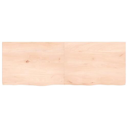 Bordplade 140x50x(2-4) cm ubehandlet massivt egetræ