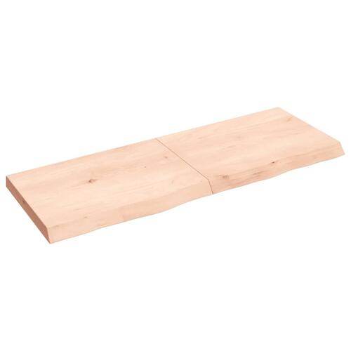 Bordplade 140x50x(2-6) cm ubehandlet massivt egetræ