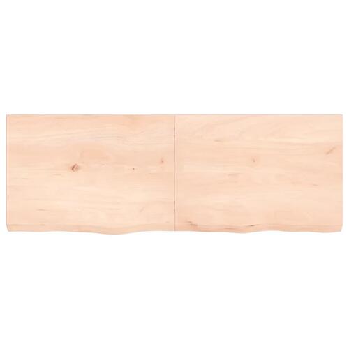 Bordplade 140x50x(2-6) cm ubehandlet massivt egetræ