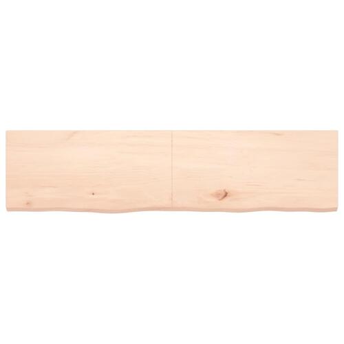 Bordplade 160x40x(2-4) cm ubehandlet massivt egetræ