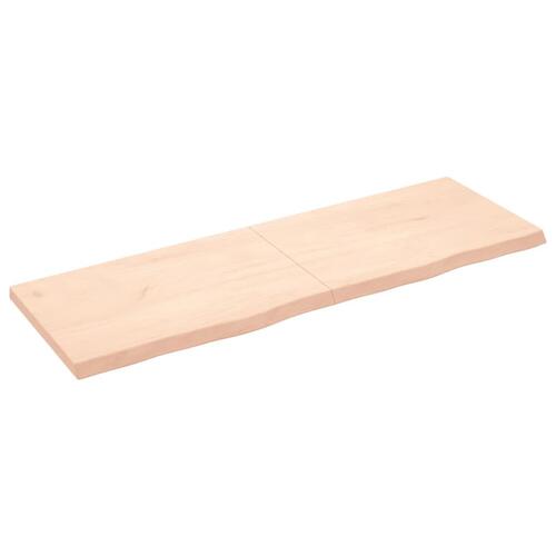 Bordplade til badeværelse 180x60x(2-6)cm massivt træ ubehandlet