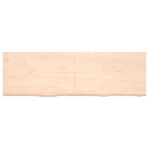 Bordplade 160x50x(2-4) cm ubehandlet massivt egetræ