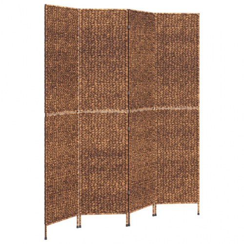 Rumdeler med 4 paneler i vandhyacint - 163×180 cm, brun
