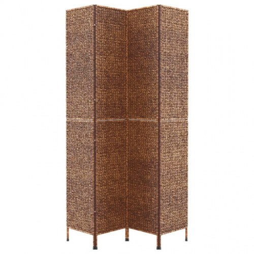 Rumdeler med 4 paneler i vandhyacint - 163×180 cm, brun