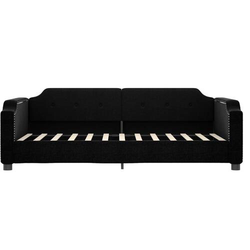 Daybed med madras 90x200 cm stof sort