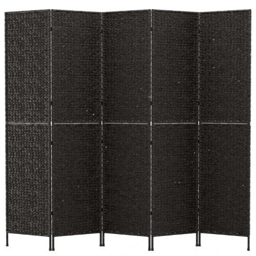 Rumdeler med 5 paneler 205x180 cm vandhyacint brun