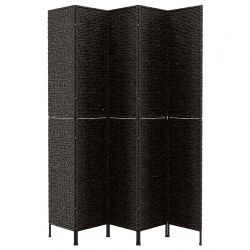Rumdeler med 5 paneler 205x180 cm vandhyacint brun