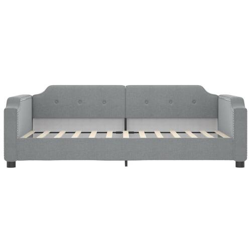 Daybed med madras 90x200 cm stof lysegrå