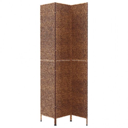 Rumdeler med 3 paneler i vandhyacint - 122 × 180 cm, brun