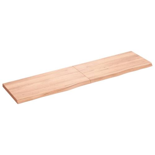 Bordplade til badeværelse 160x40x(2-4) cm massivt træ lysebrun