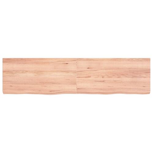 Bordplade til badeværelse 160x40x(2-6) cm massivt træ lysebrun