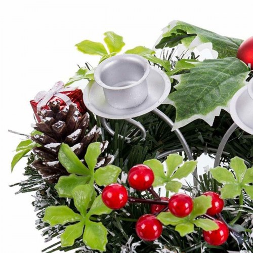 Julelys Holder Rød Multifarvet Metal Plastik Ananas 15 cm