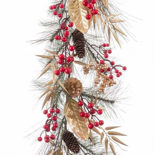 Juleguirlande Multifarvet Gylden Plastik Ananas 180 cm