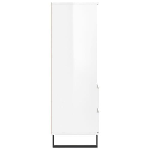 Højskab 40x36x110 cm konstrueret træ hvid højglans