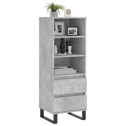 Skab 40x36x110 cm konstrueret træ betongrå