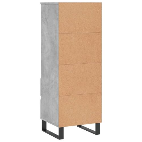 Skab 40x36x110 cm konstrueret træ betongrå
