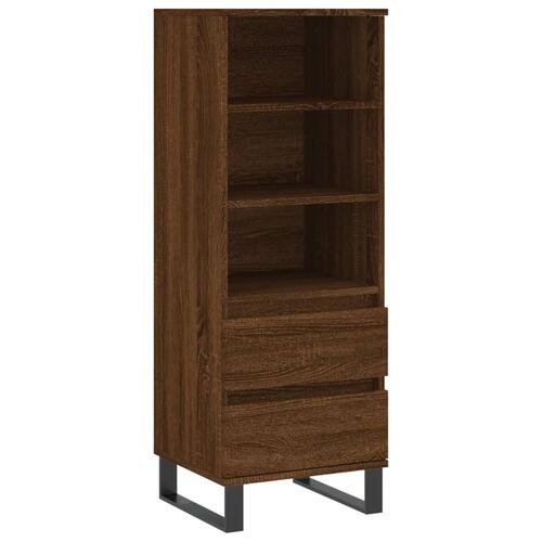 Skab 40x36x110 cm konstrueret træ brun egetræsfarve