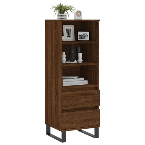 Skab 40x36x110 cm konstrueret træ brun egetræsfarve