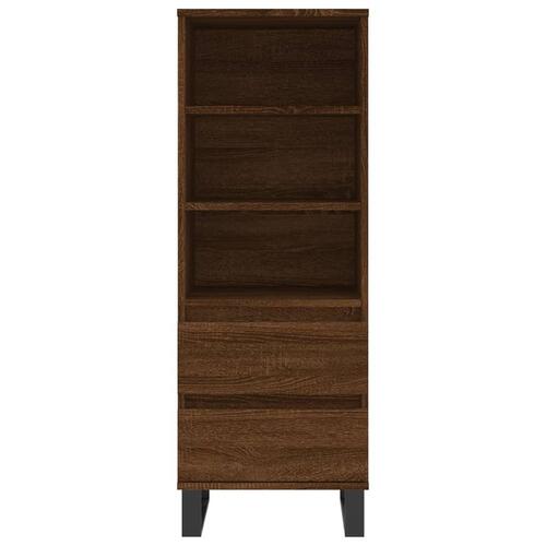 Skab 40x36x110 cm konstrueret træ brun egetræsfarve