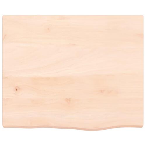 Bordplade 60x50x(2-4) cm ubehandlet massivt egetræ