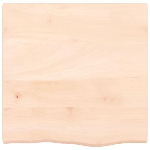 Bordplade 60x60x(2-4) cm ubehandlet massivt egetræ
