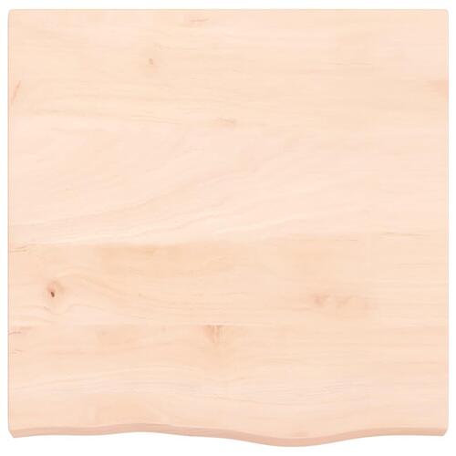 Bordplade 60x60x(2-6) cm ubehandlet massivt egetræ