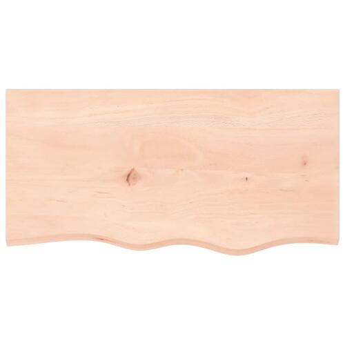 Bordplade 80x40x(2-6) cm ubehandlet massivt egetræ