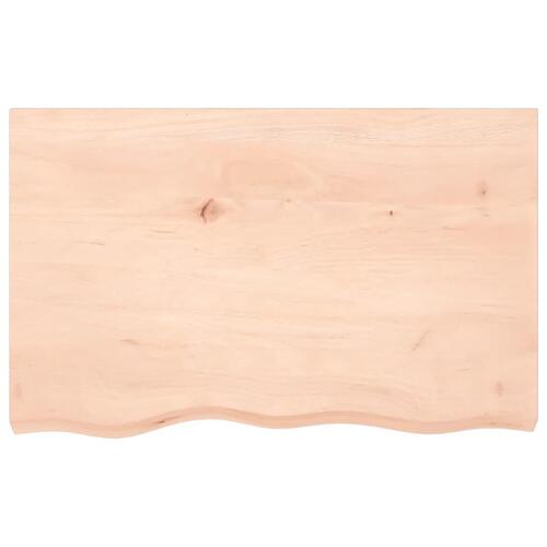 Bordplade 80x50x(2-4) cm ubehandlet massivt egetræ