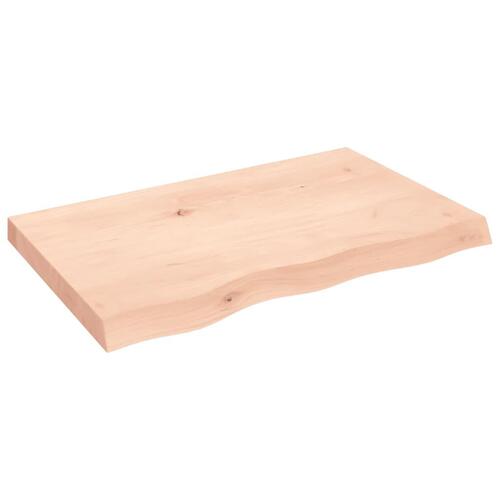 Bordplade 80x50x(2-6) cm ubehandlet massivt egetræ