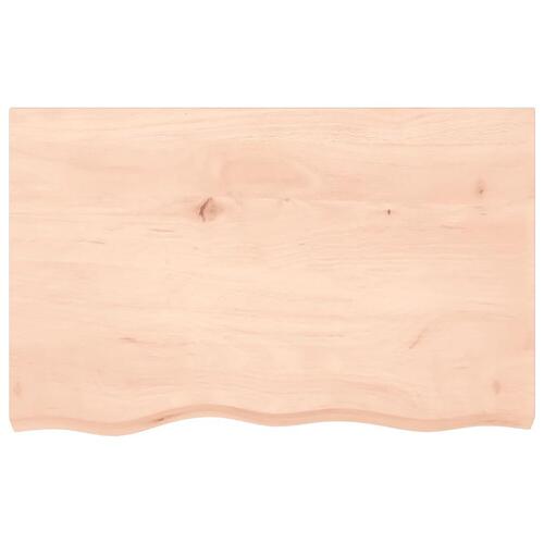 Bordplade 80x50x(2-6) cm ubehandlet massivt egetræ