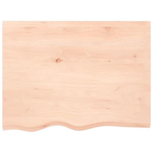 Bordplade 80x60x(2-4) cm ubehandlet massivt egetræ