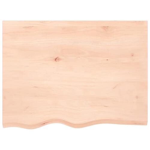 Bordplade 80x60x(2-6) cm ubehandlet massivt egetræ