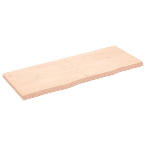 Bordplade 160x60x(2-6) cm ubehandlet massivt egetræ