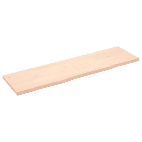 Bordplade 180x50x(2-4) cm ubehandlet massivt egetræ