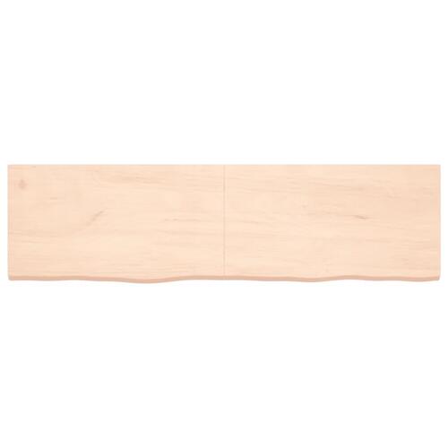 Bordplade 180x50x(2-4) cm ubehandlet massivt egetræ