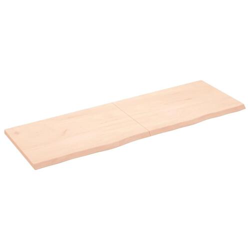 Bordplade 180x60x(2-4) cm ubehandlet massivt egetræ