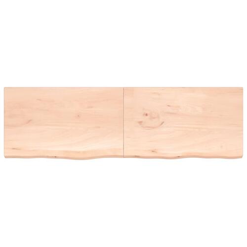 Bordplade 200x60x(2-4) cm ubehandlet massivt egetræ