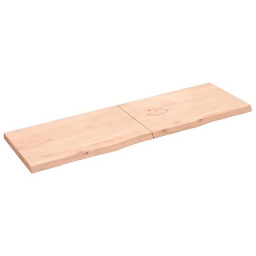 Bordplade 200x60x(2-6) cm ubehandlet massivt egetræ