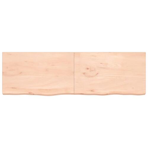 Bordplade 200x60x(2-6) cm ubehandlet massivt egetræ
