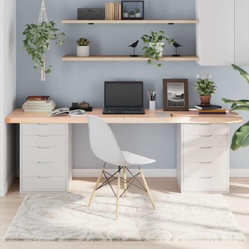 Bordplade 220x50x(2-6) cm ubehandlet massivt egetræ