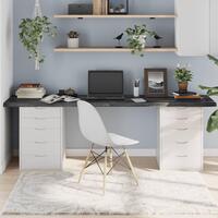 Bordplade 220x60x(2-4) cm behandlet massivt egetræ mørkebrun