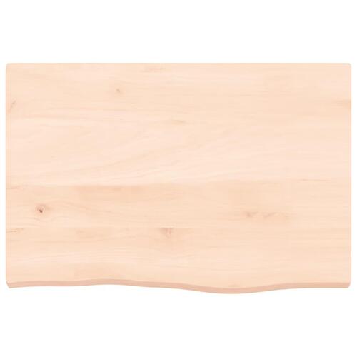 Bordplade 60x40x(2-4) cm ubehandlet massivt egetræ
