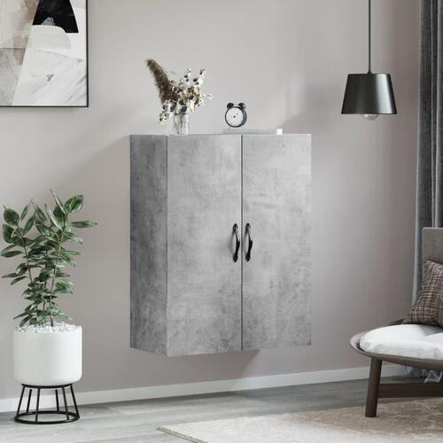 Vægskab 69,5x34x90 cm konstrueret træ betongrå