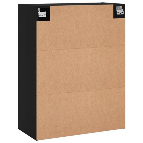 Vægskab 69,5x34x90 cm konstrueret træ sort