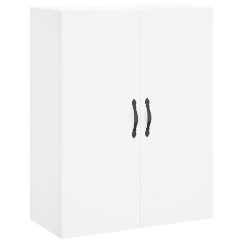 Vægskab 69,5x34x90 cm konstrueret træ hvid