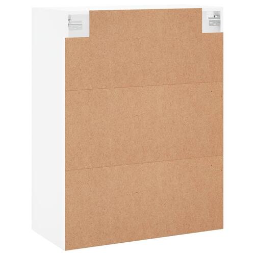 Vægskab 69,5x34x90 cm konstrueret træ hvid