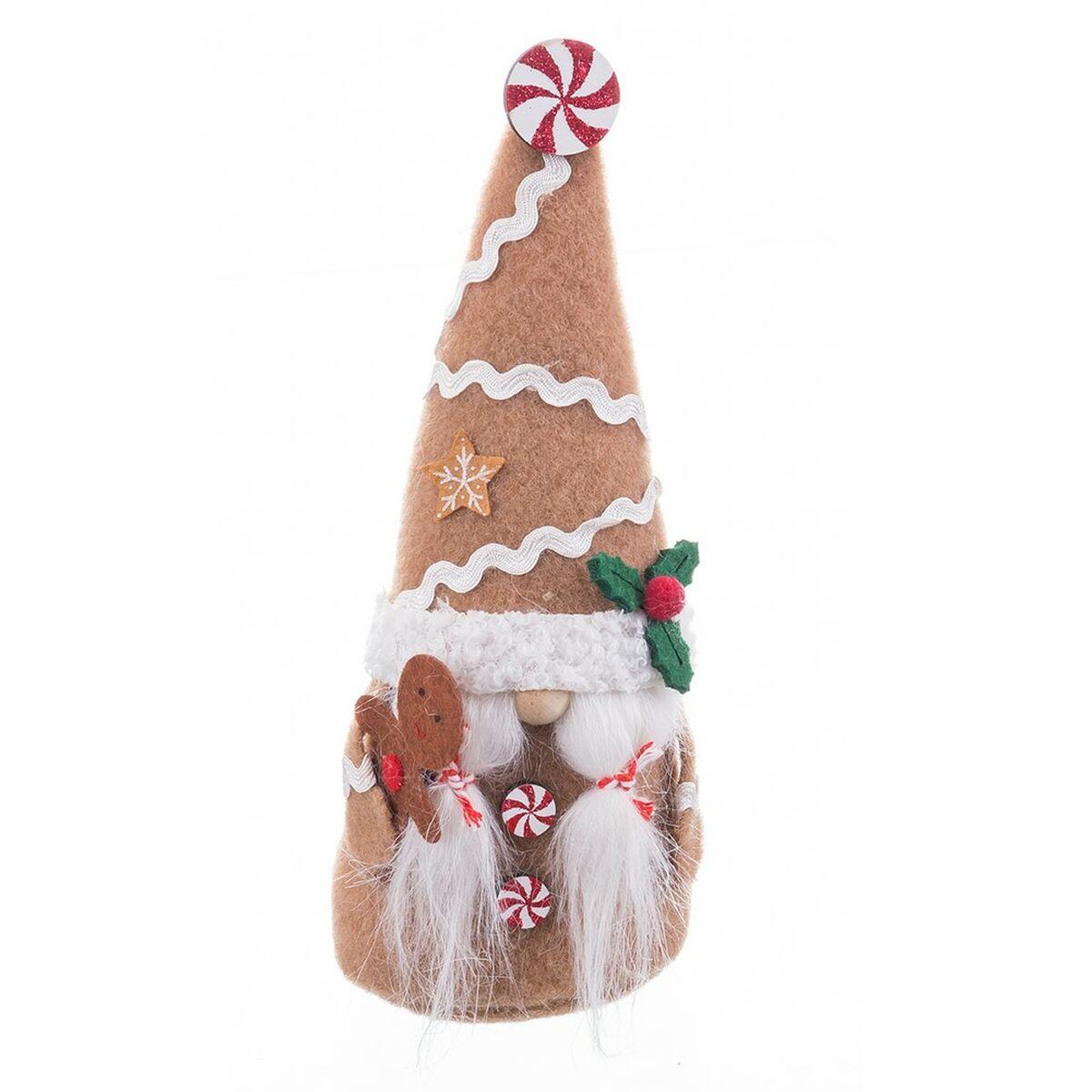 Juledekoration - Beige/Multifarvet nissepige, 8 × 6 × 19,5 cm billede