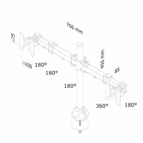 Skærmholder Neomounts Sort 27"