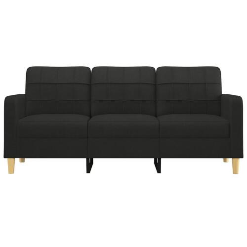 3-personers sofa 180 cm stof sort